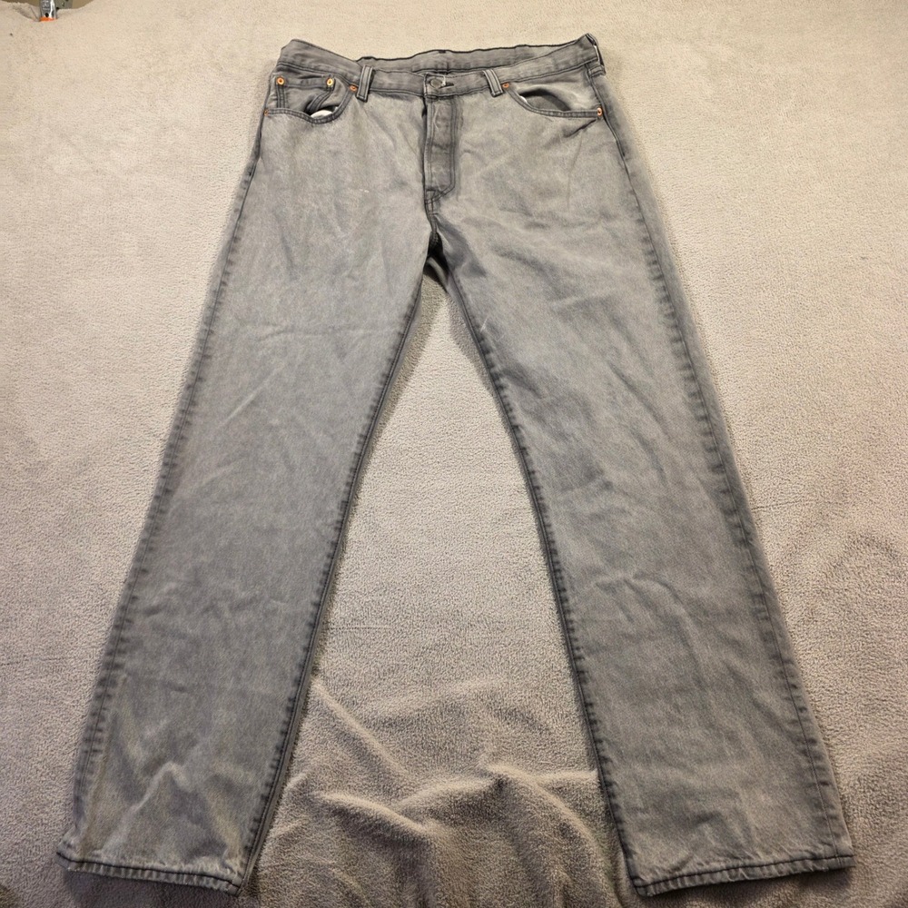 Levi's 501 Jeans Mens 38x34 (Fits 36x31) Gray Straight Streetwear Skater SKU 625